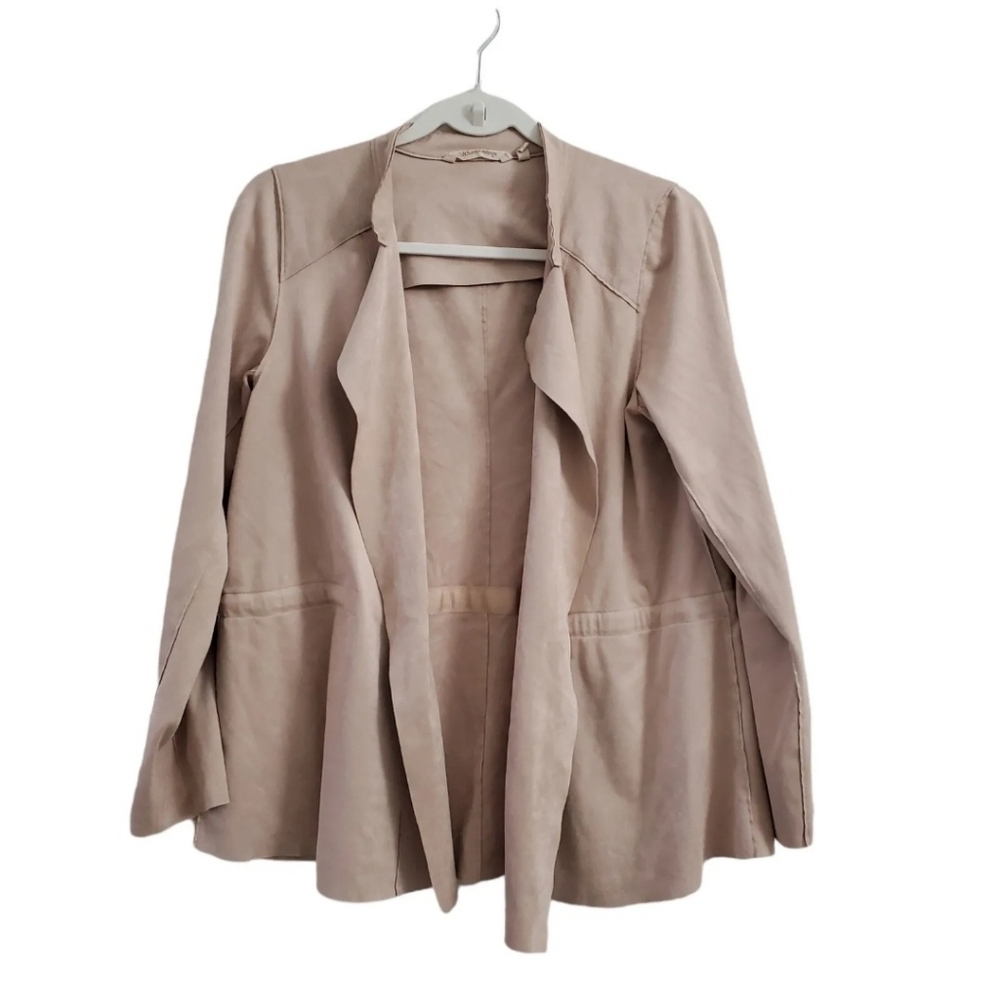Soft Surroundings Jacket Small Cream Ultimate‎ Soft Cardigan Faux Ultra Suede